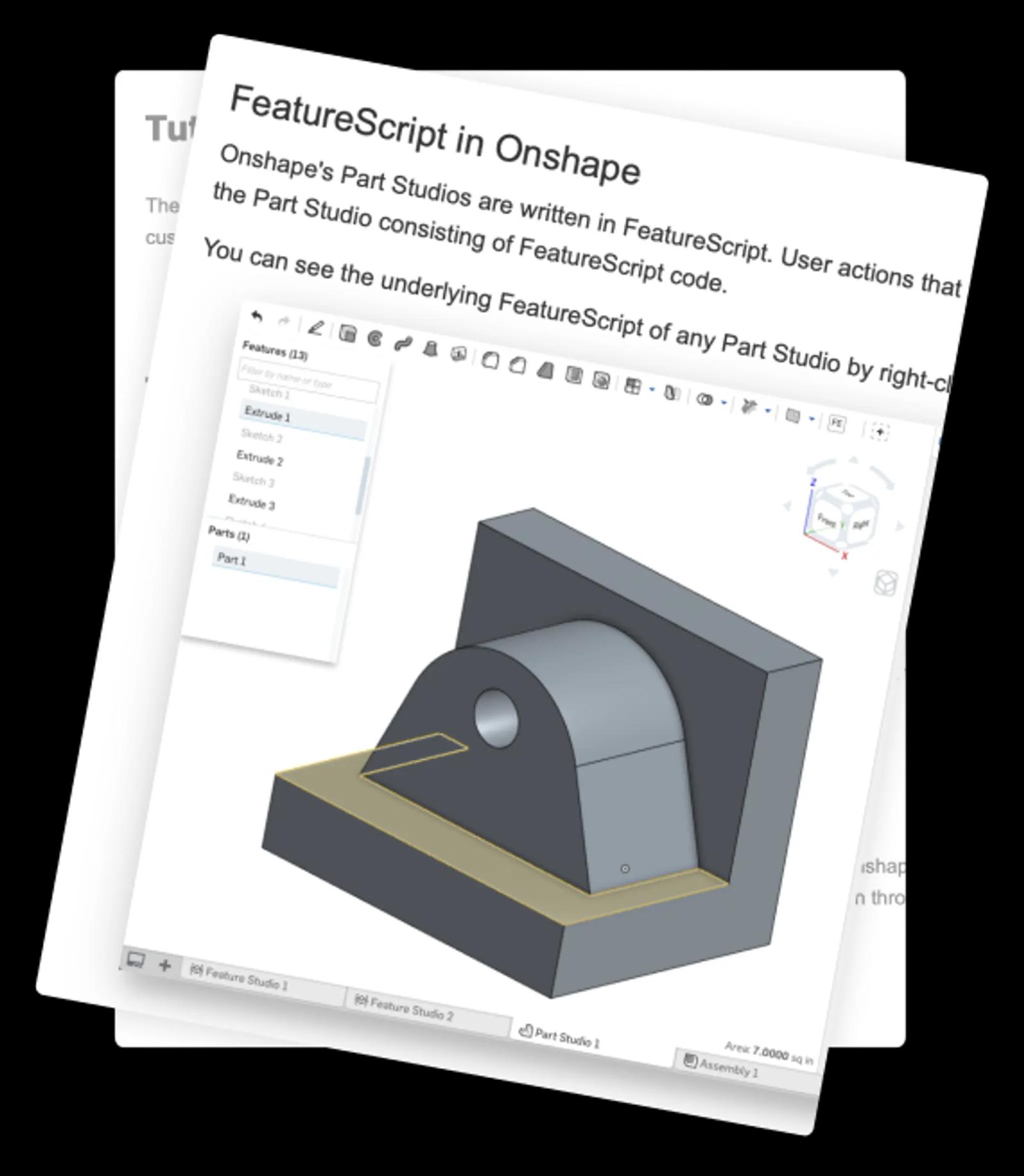 mockup of FeatureScript documentation