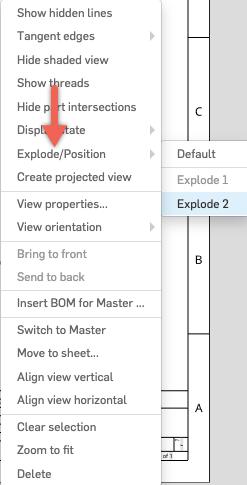 Explode/position option in Onshape