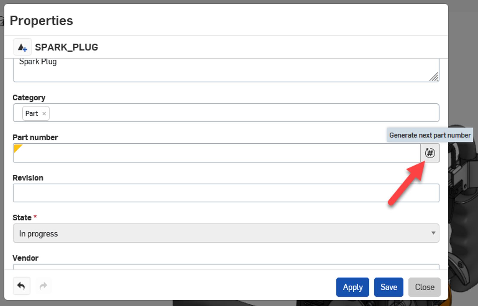 properties part number