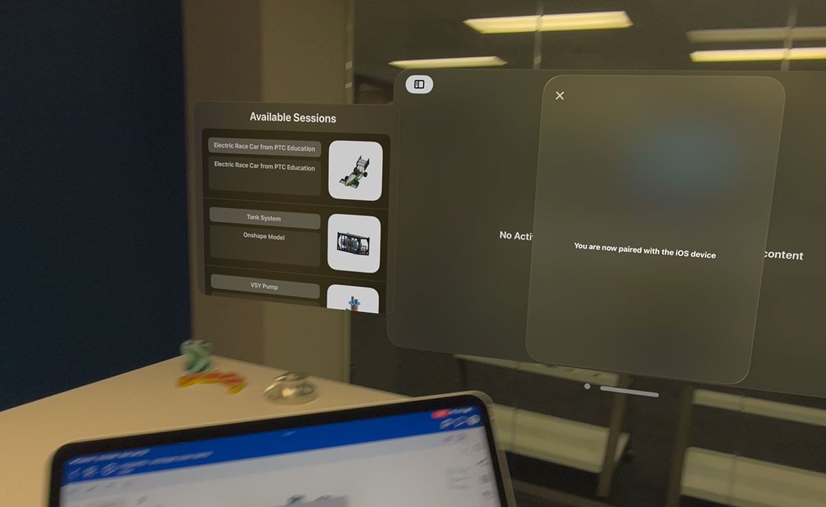 pairing confirmation window in Vision App