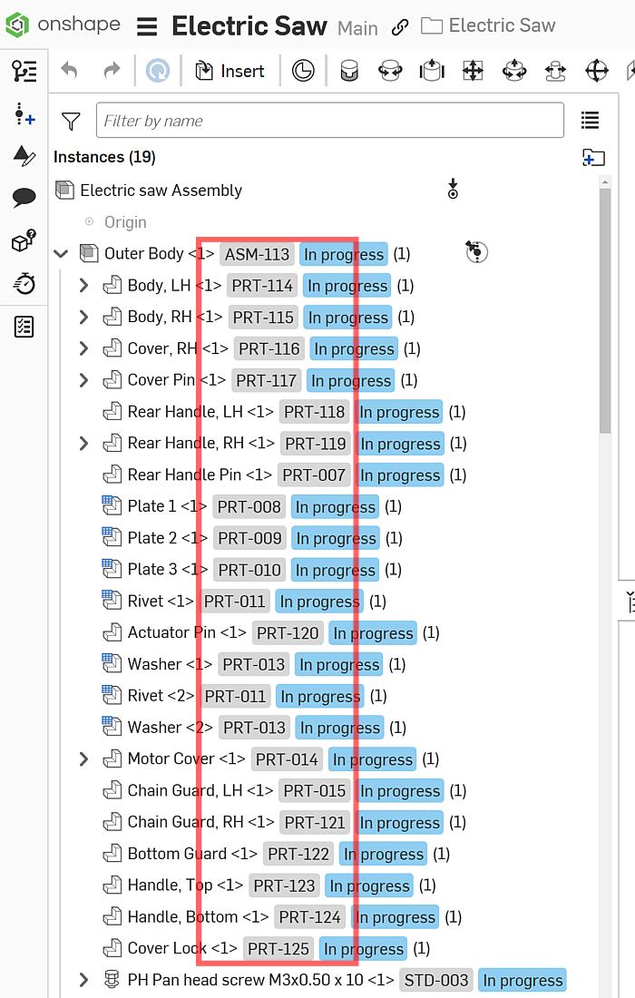 instances list part number