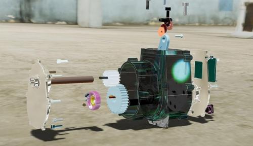 Image showing a CAD model in an OnDisplay showroom.