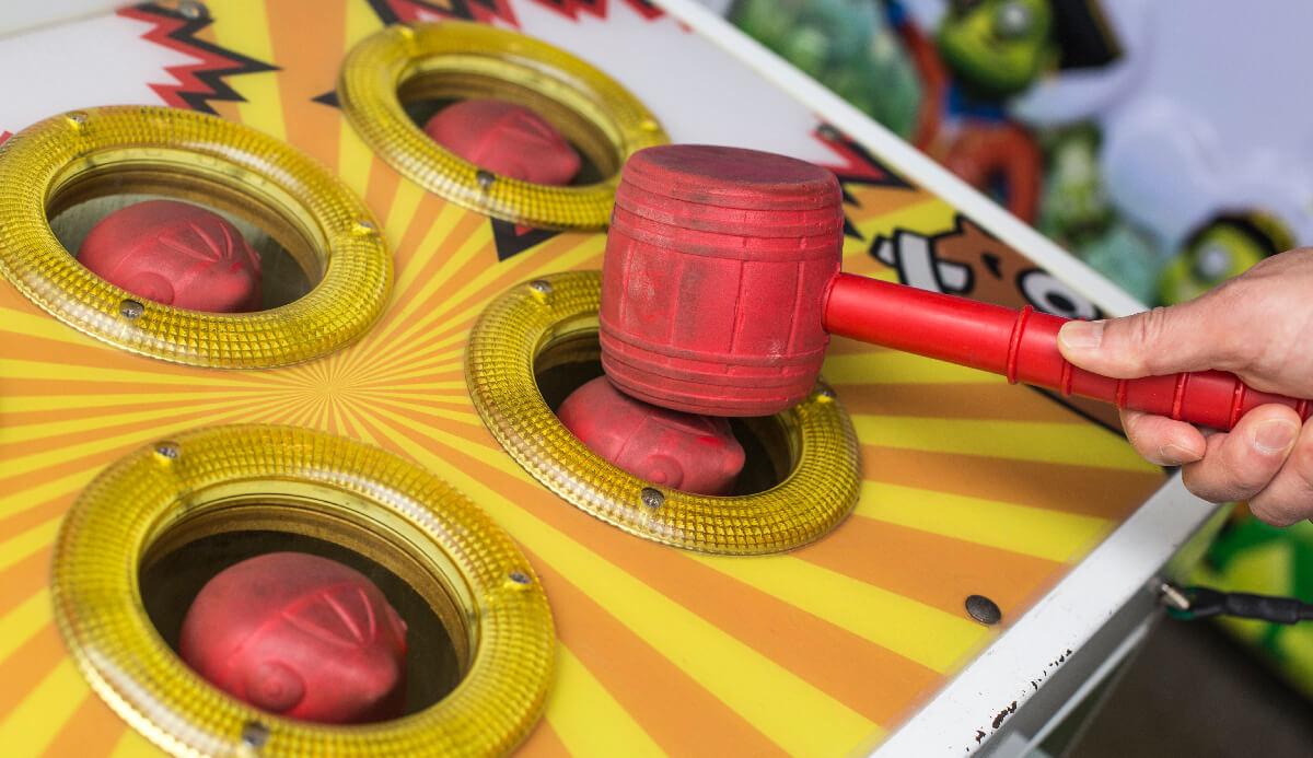Stock image of whac-a-mole