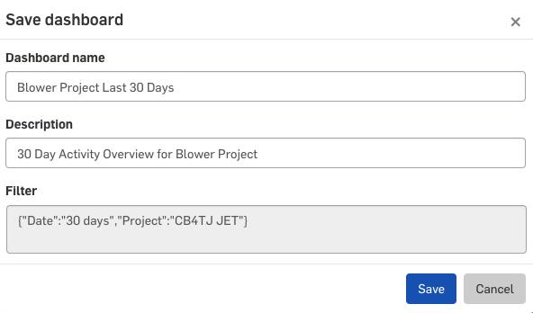 Save Dashboard Dialog