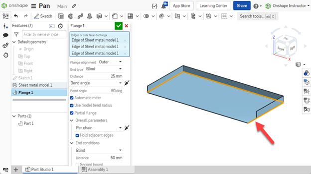 sheet metal tools in onshape