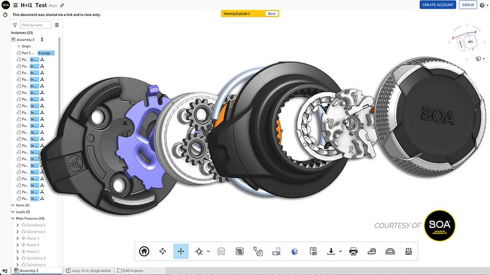 Atelier des pièces Onshape