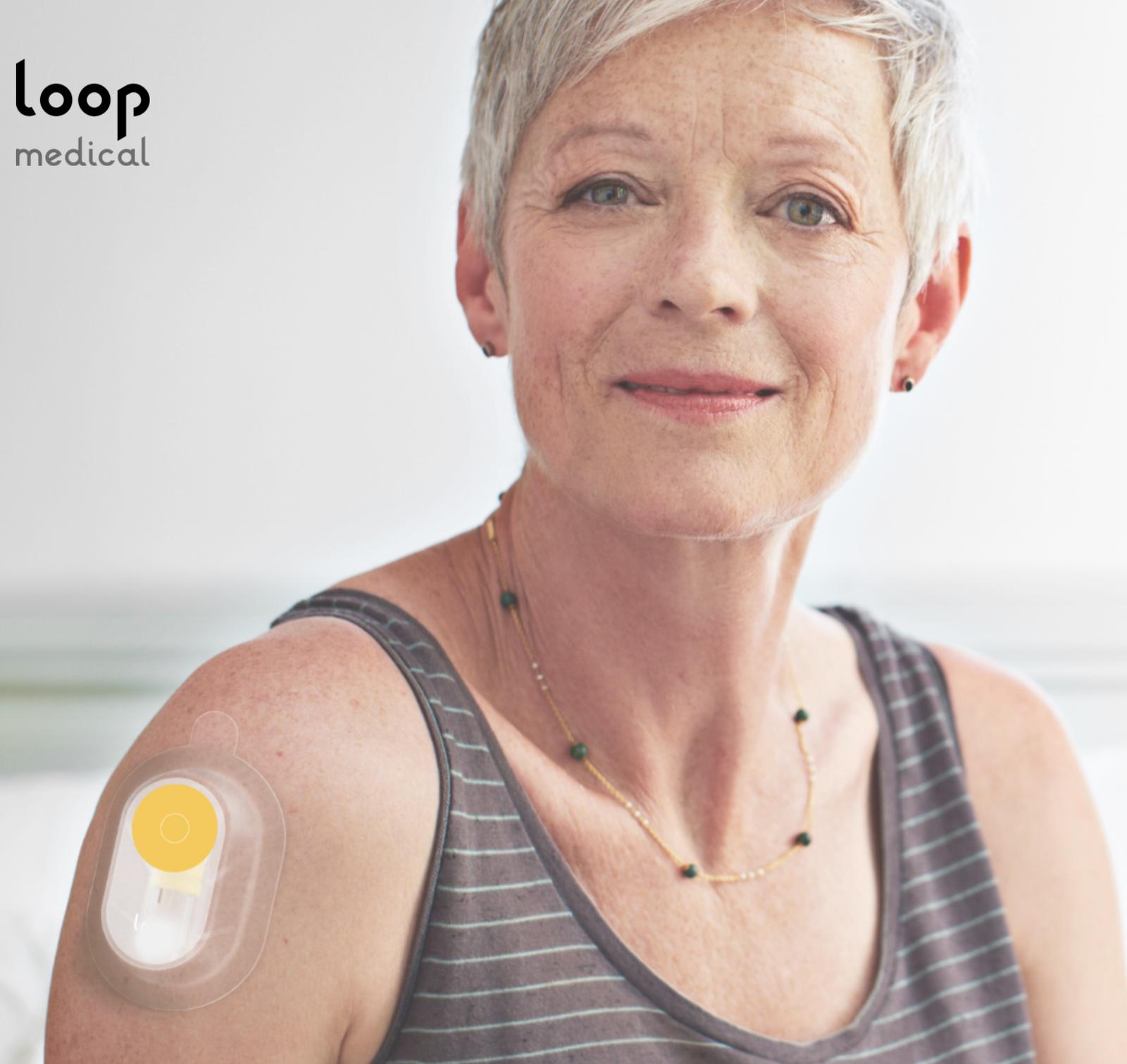 Blood-collection device on smiling woman