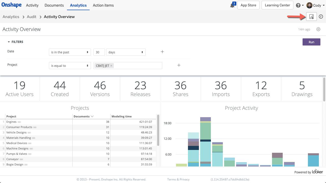 Add to My Analytics Button Onshape