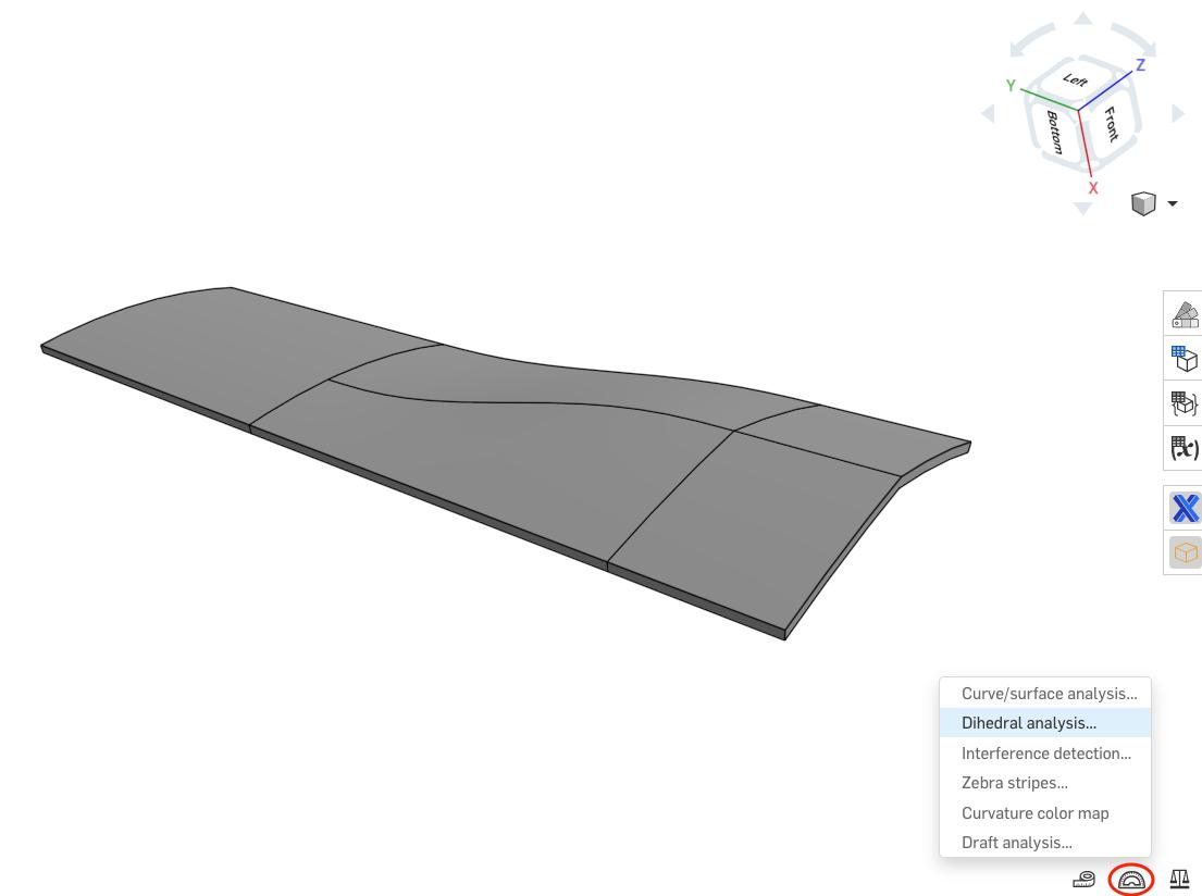 dihedral analysis on a surface
