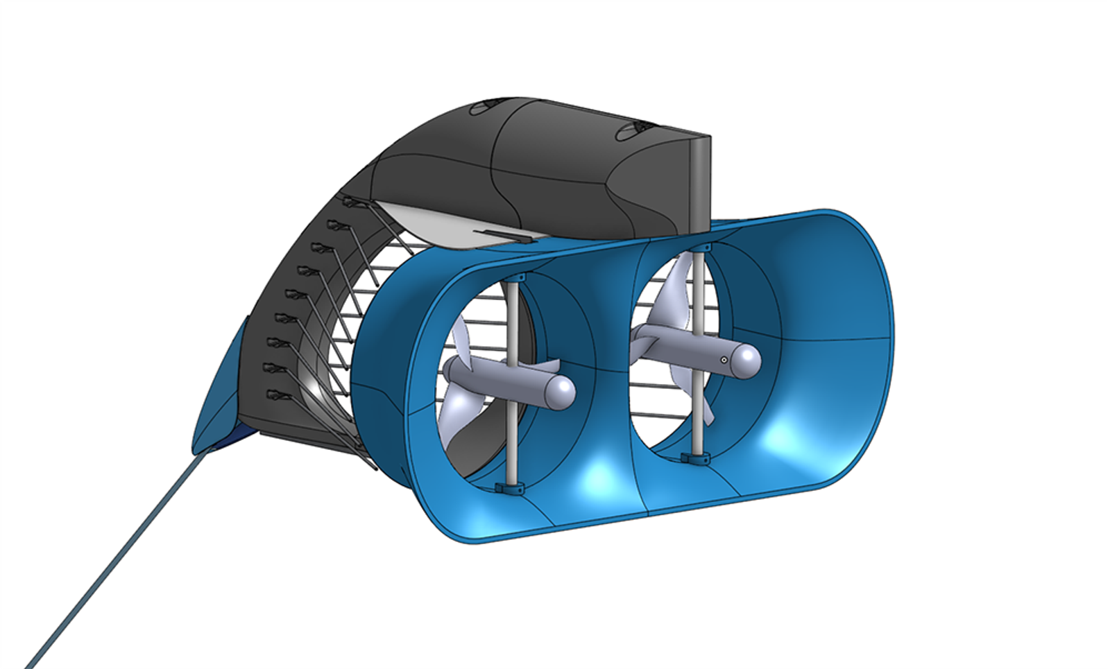 Isometric CAD view of the Energyfish
