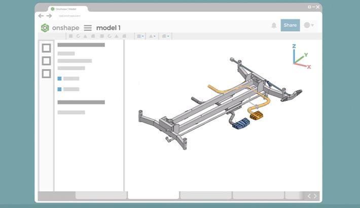 Image showing a CAD model in a browser.