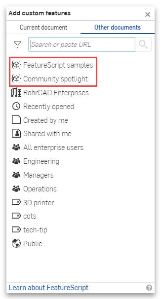 toolbar shortcut in onshape