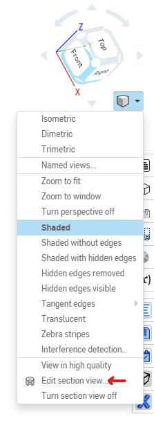 Schnittansicht bearbeiten