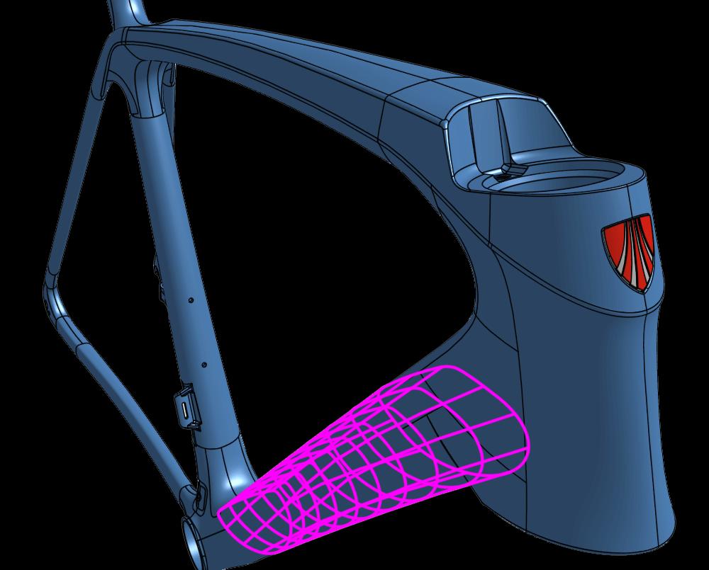 surfacing model of bike frame