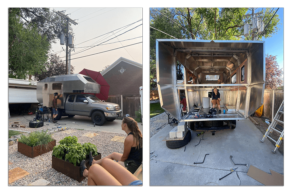 constructing the camper