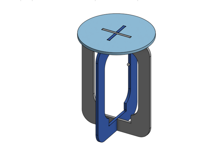 first iteration of the Noro stool in Onshape