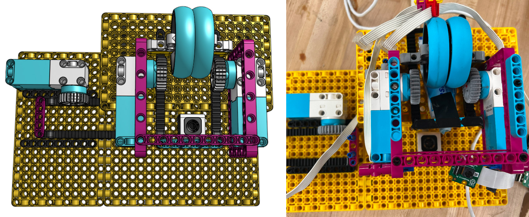 CAD model and robot