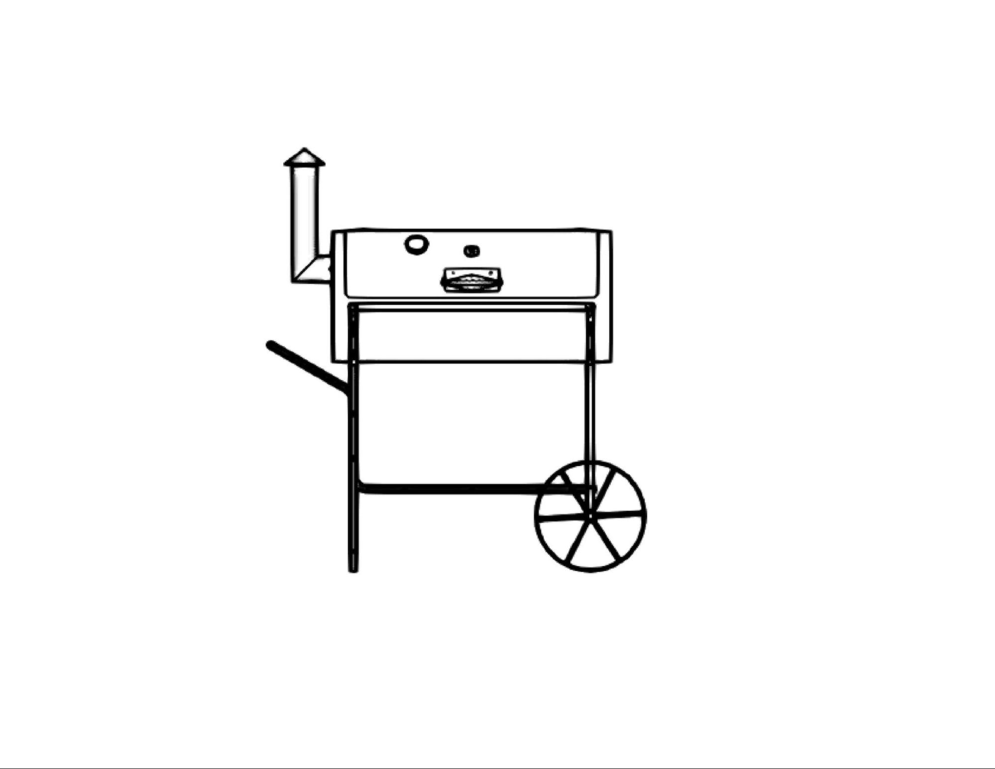 line drawing of a BBQ