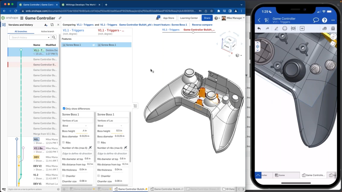 Onshape in a browser