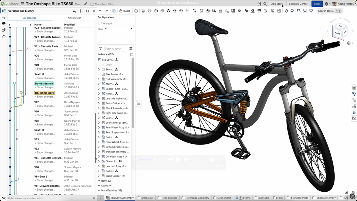 CAD model in Onshape