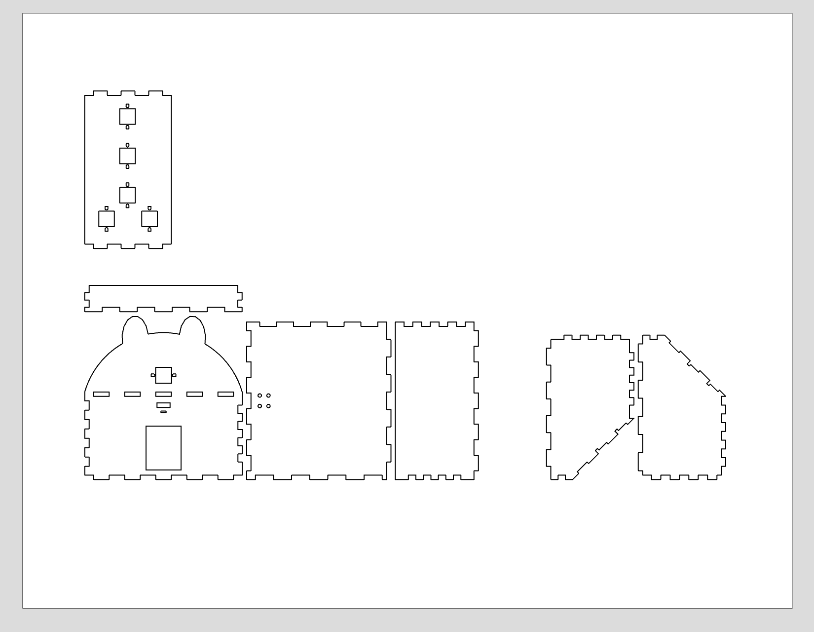 laser cutting layout