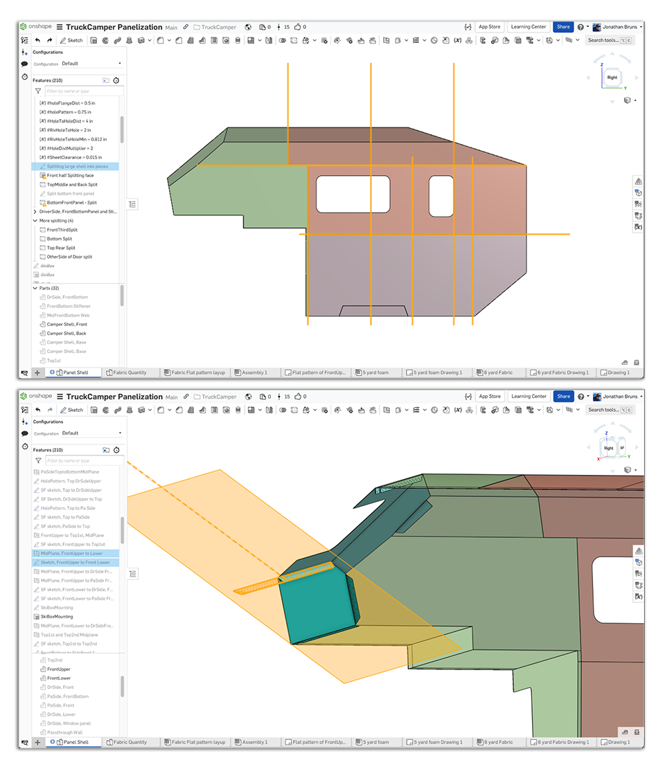 the design in Onshape