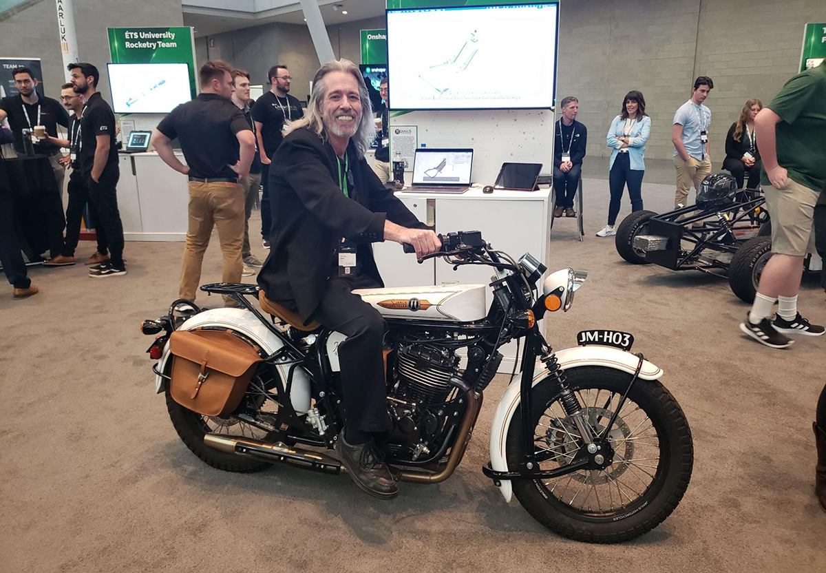 Richard Doyle on a Janus bike at PTC LiveWorx 2023