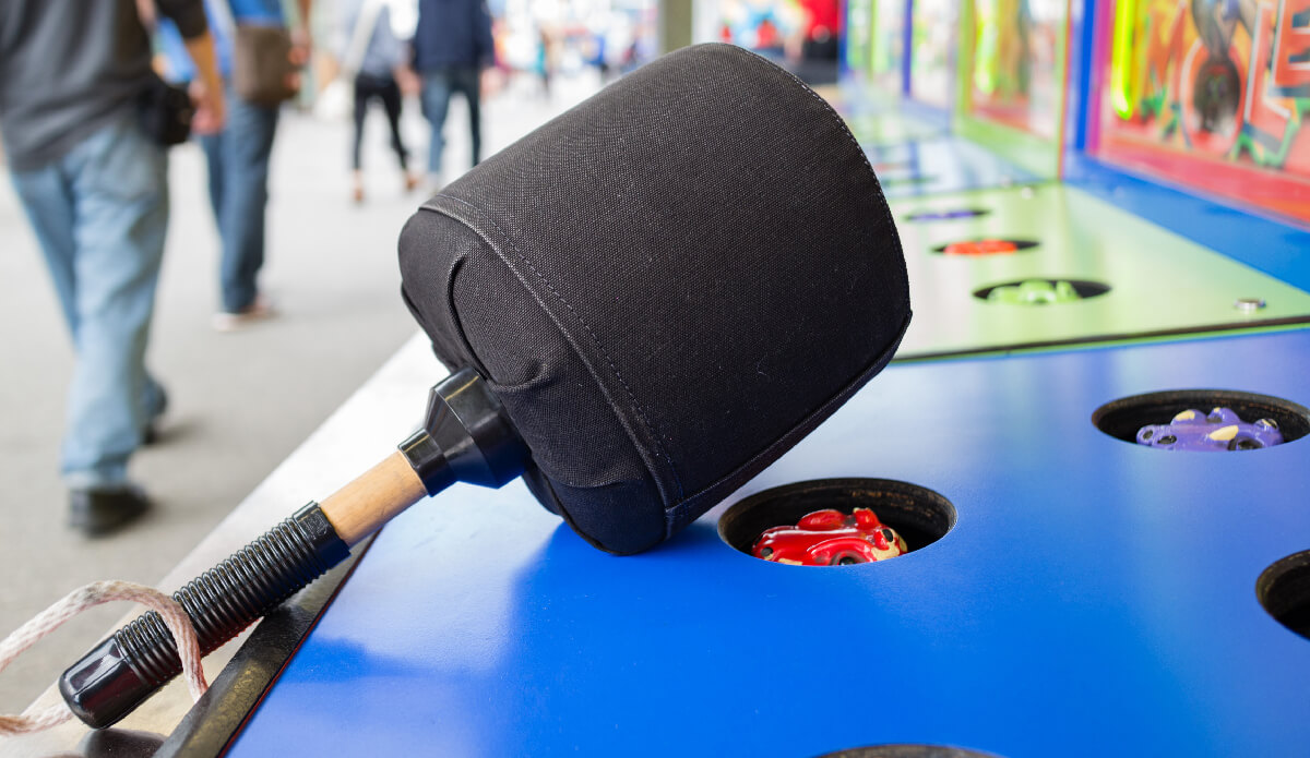 stock image of whac-a-mole 