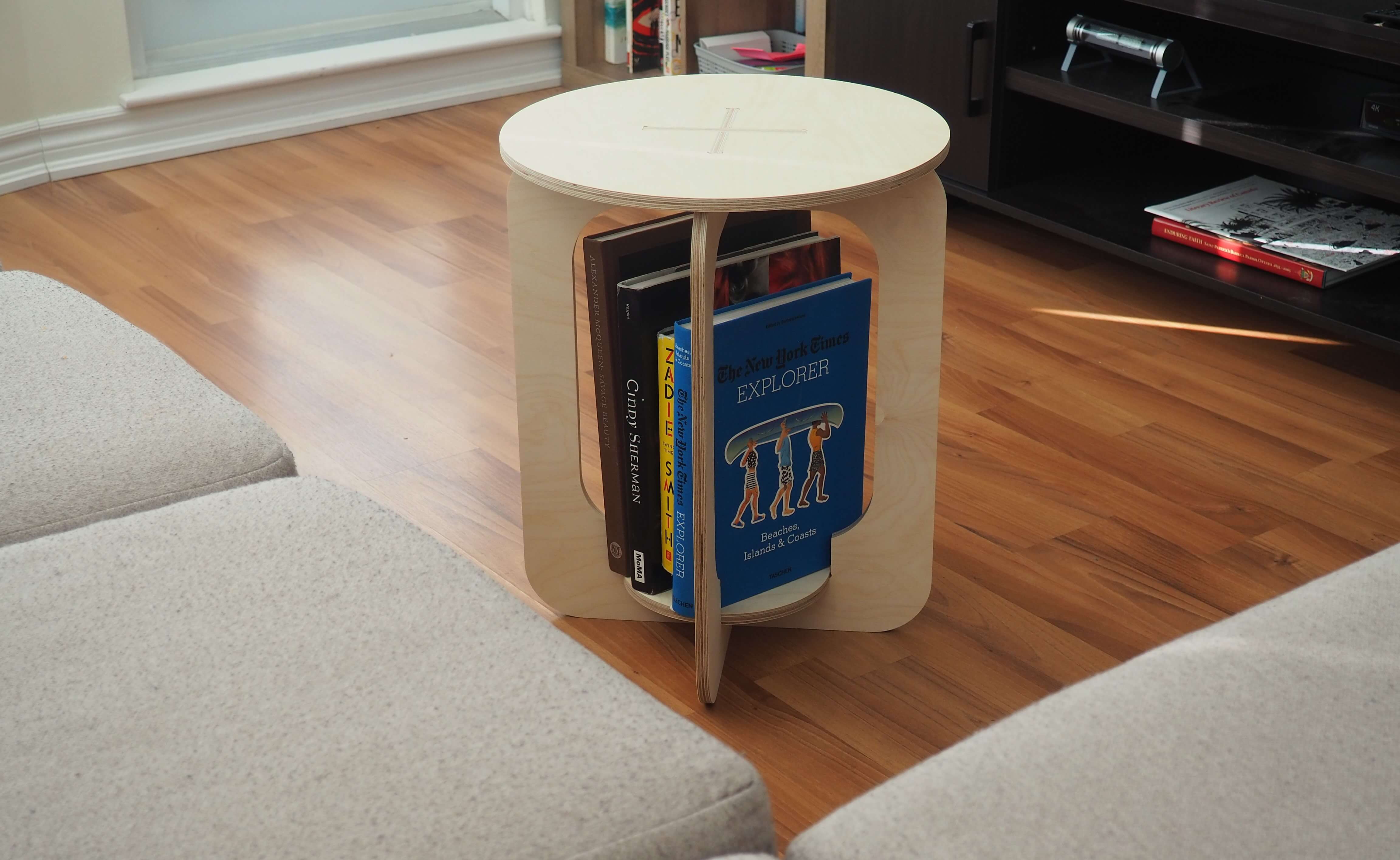 noro stool in a living room