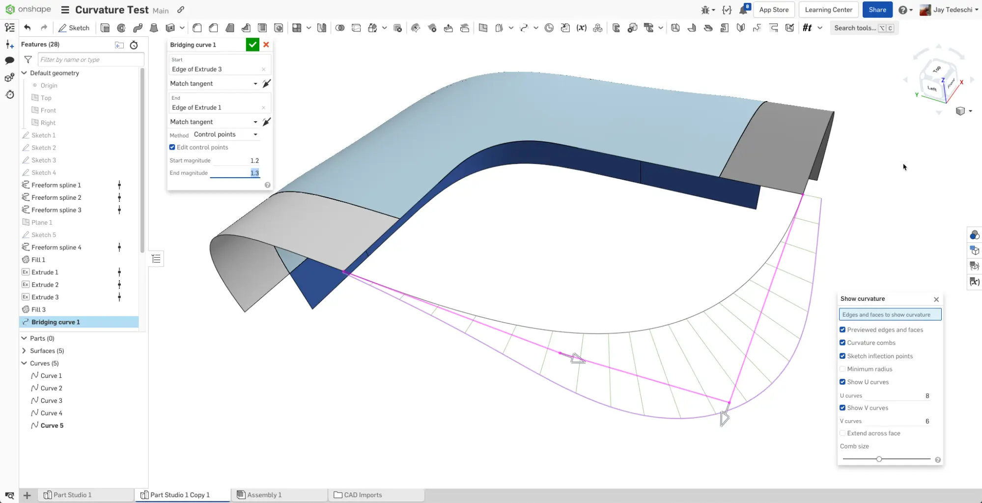 Updates to Bridging Curves