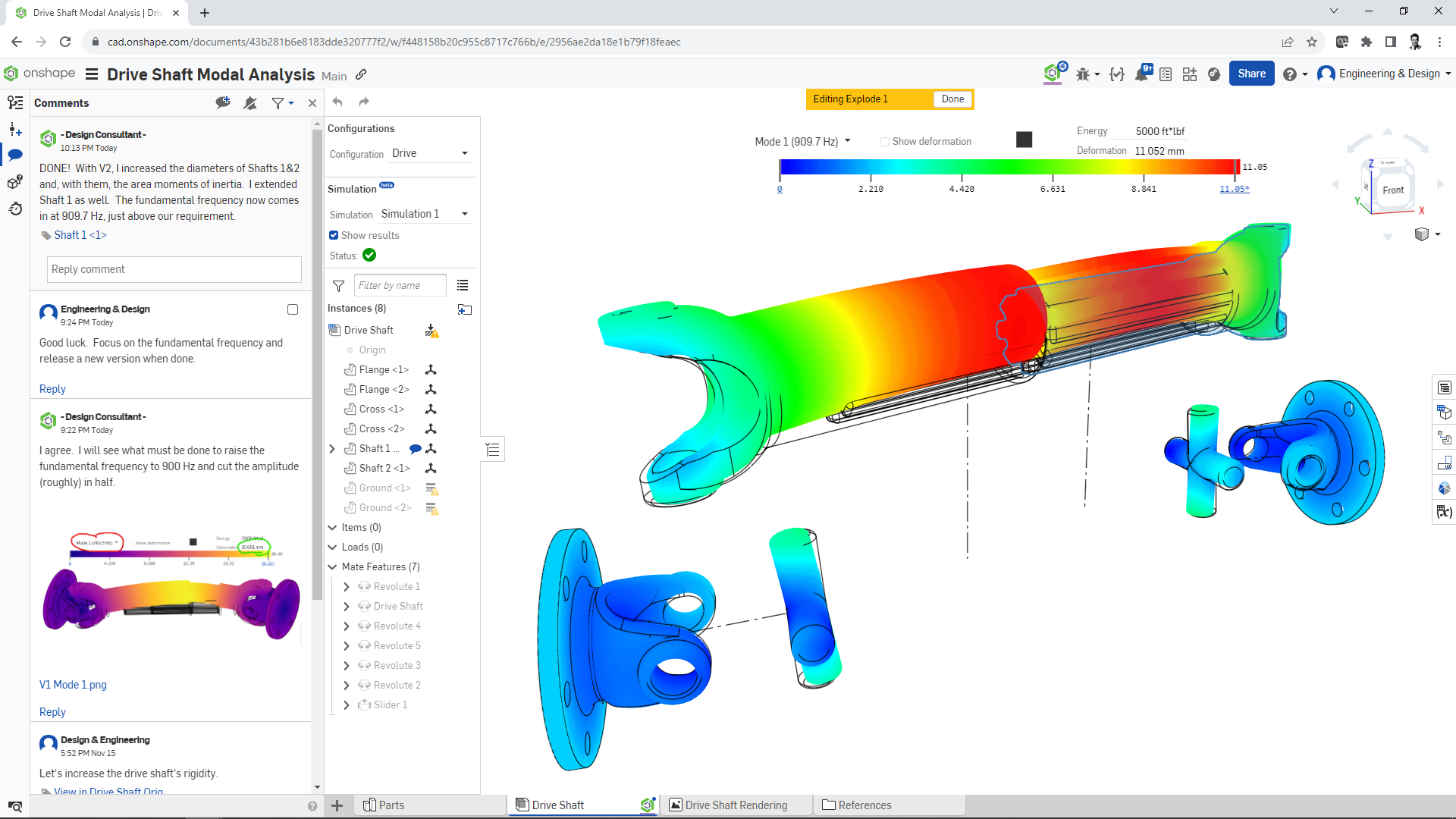 Simulation tools built into Onshape