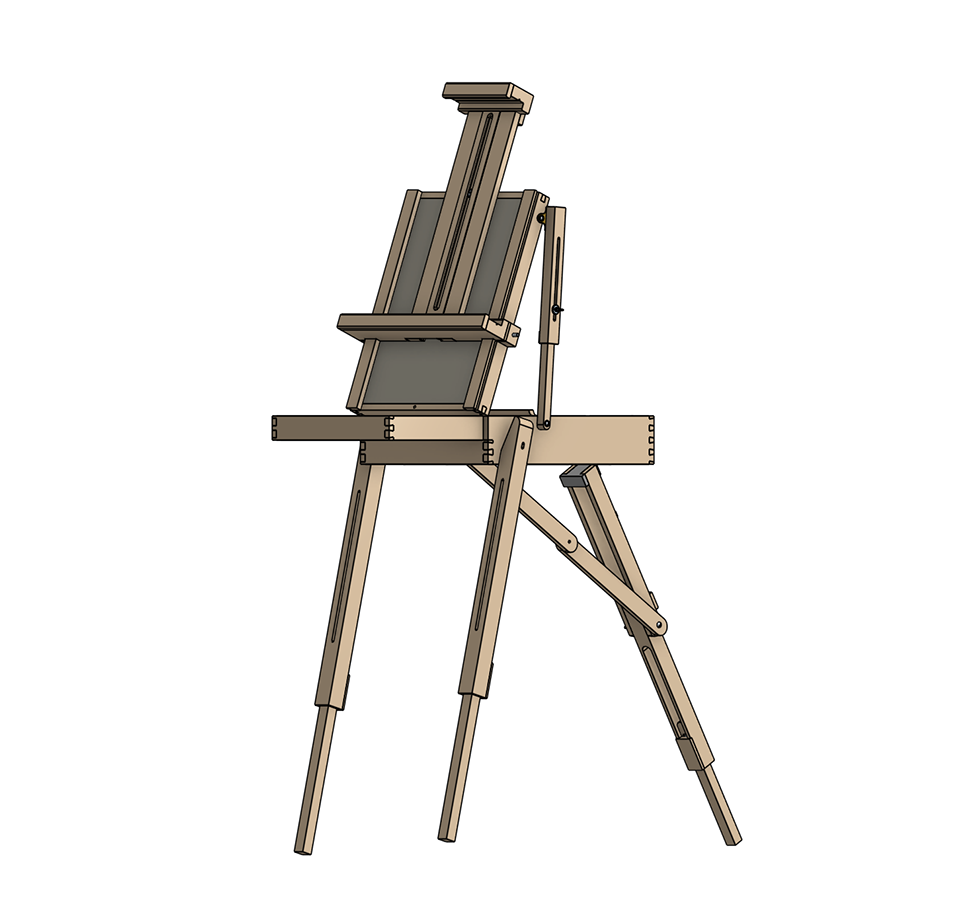 french easel modeled