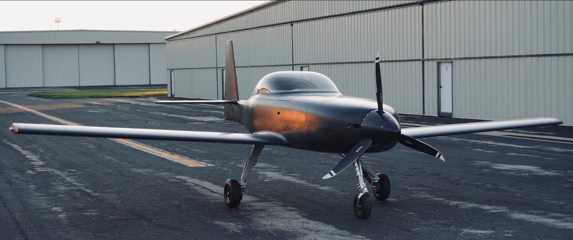 An image of an DarkAero airplane on the tarmac