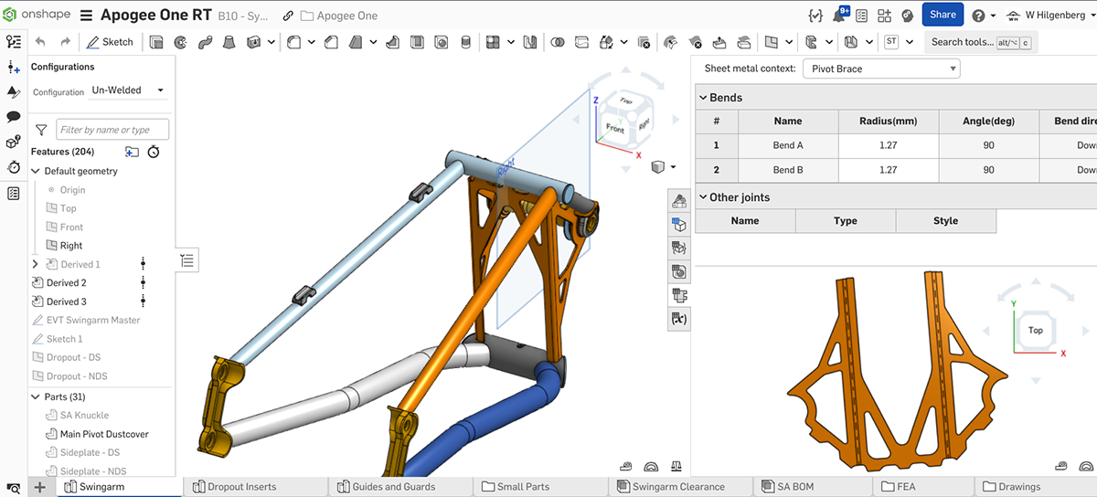 Using Onshape's sheet metal tools