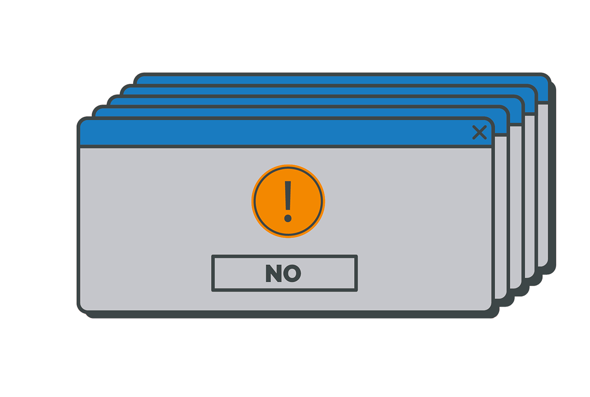 "no" popup
