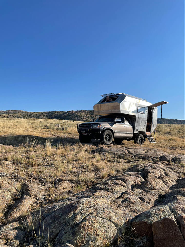 The camper in Wyoming.