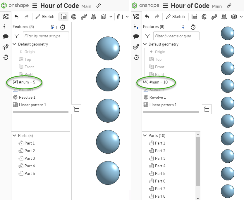 number as a variable