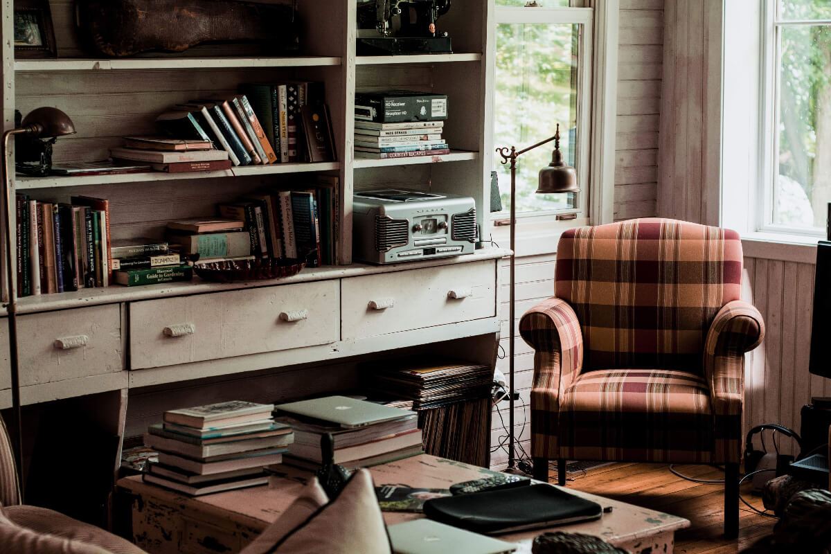 stock image of cozy living room