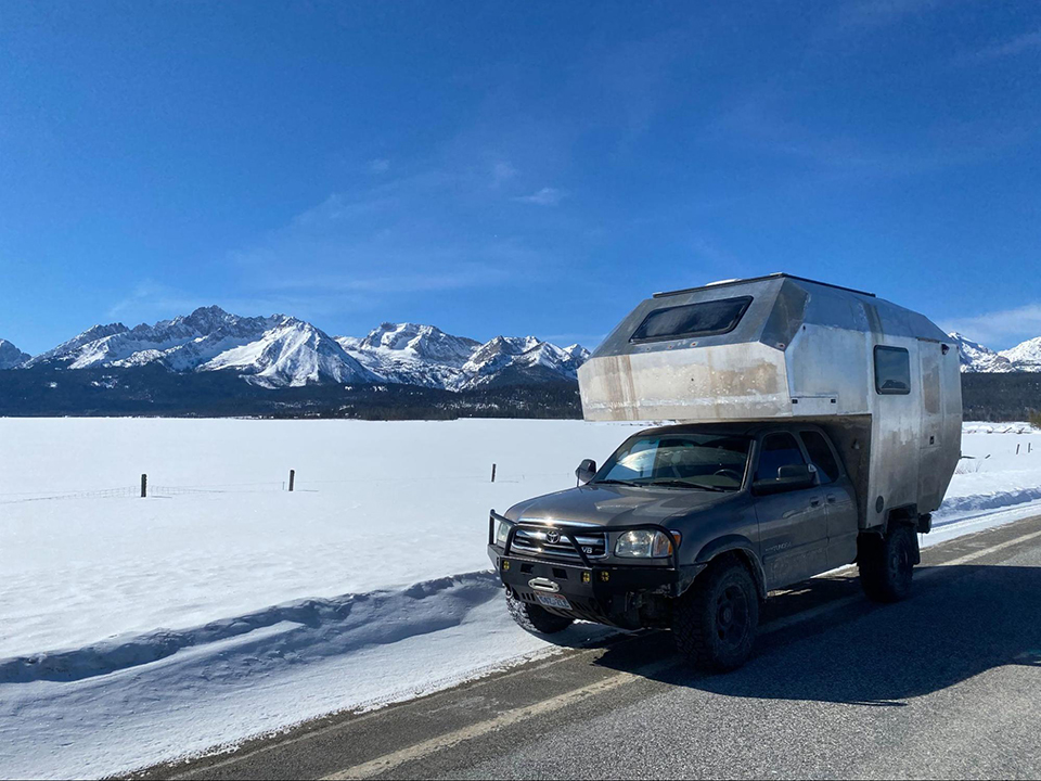 The camper in Stanley, Idaho