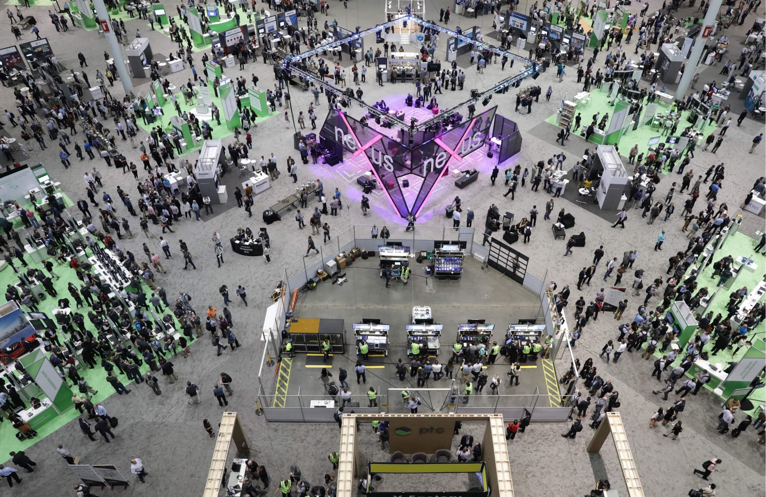 The showroom floor of PTC LiveWorx 