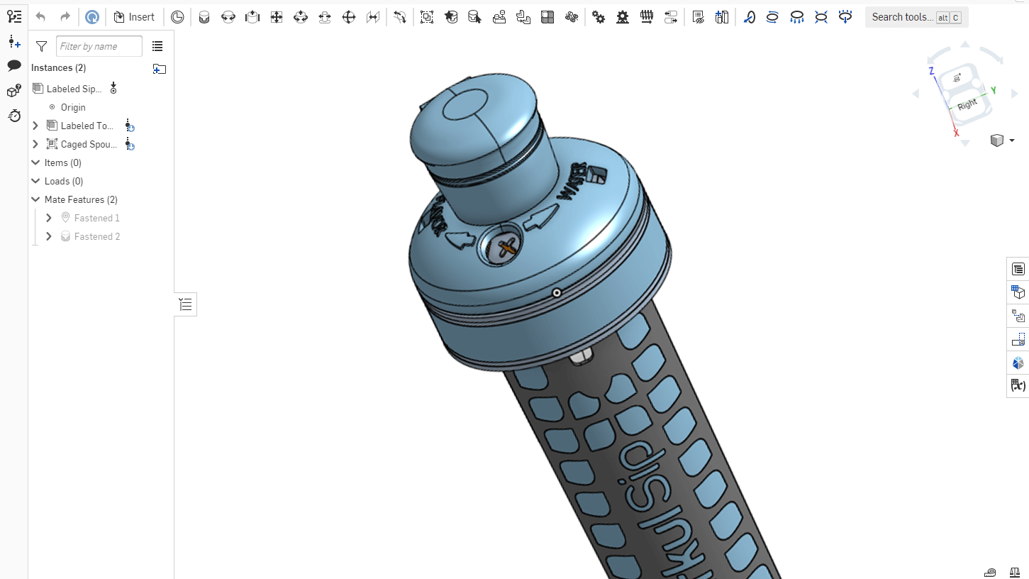 CAD model of the Cirkul flavor cartridge