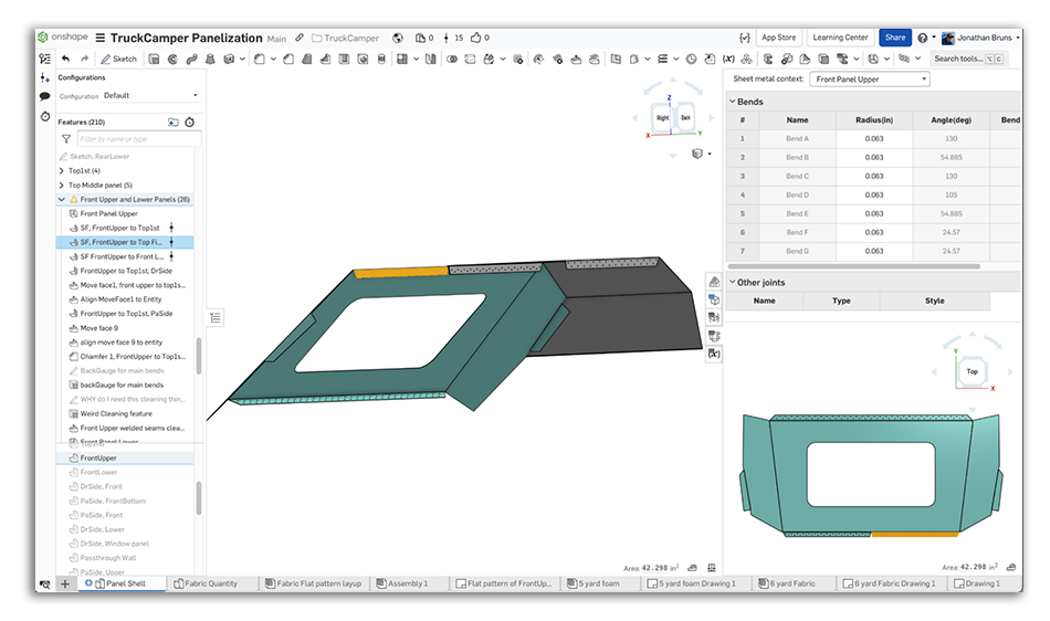 The design in Onshape