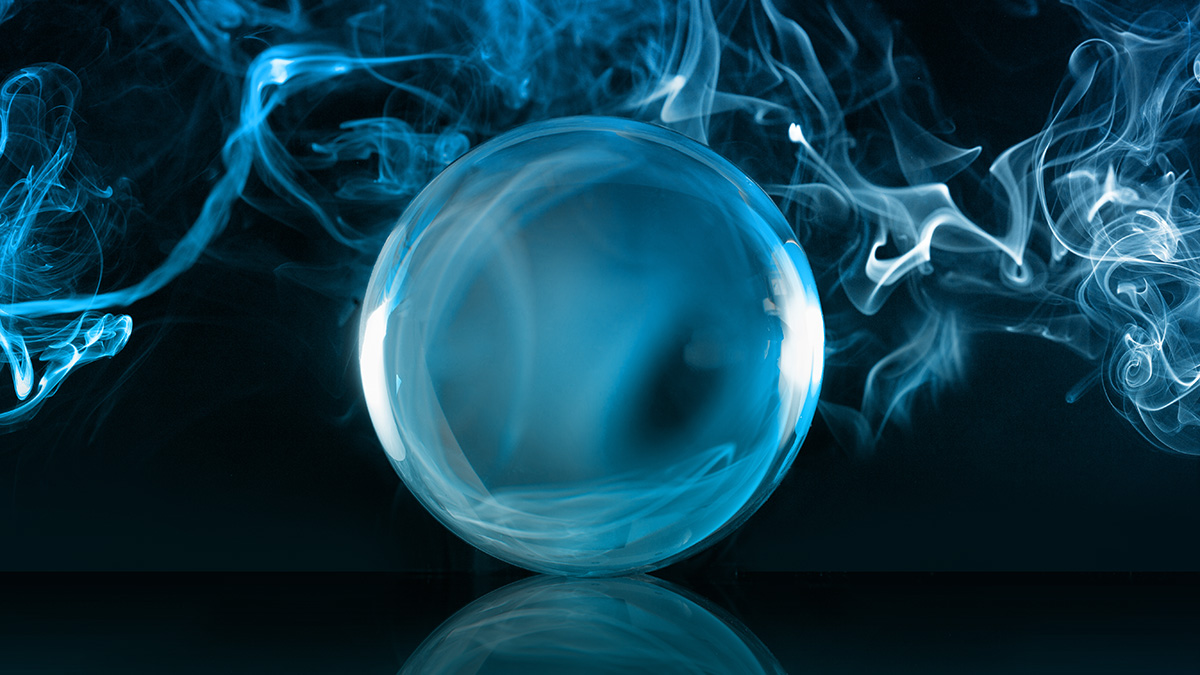 image of a crystal ball and smoke