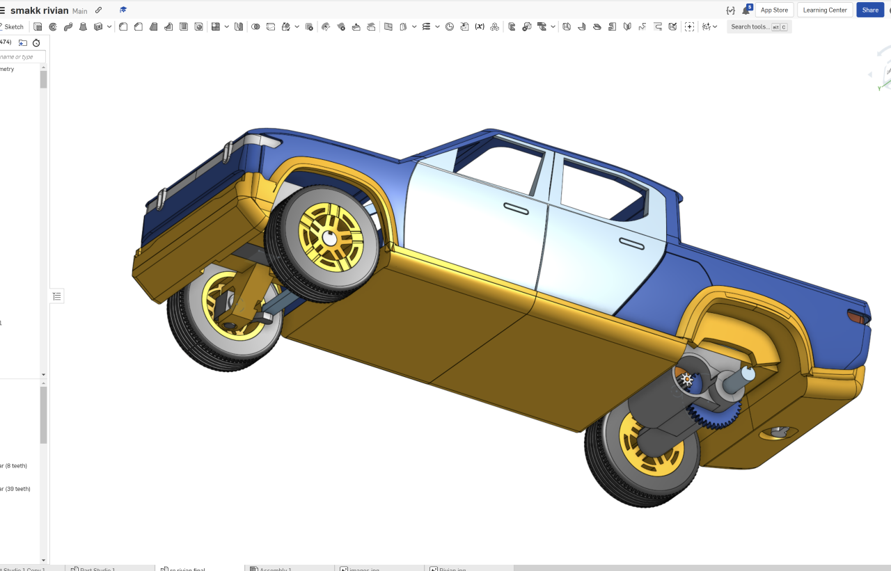 a Rivian built in Onshape