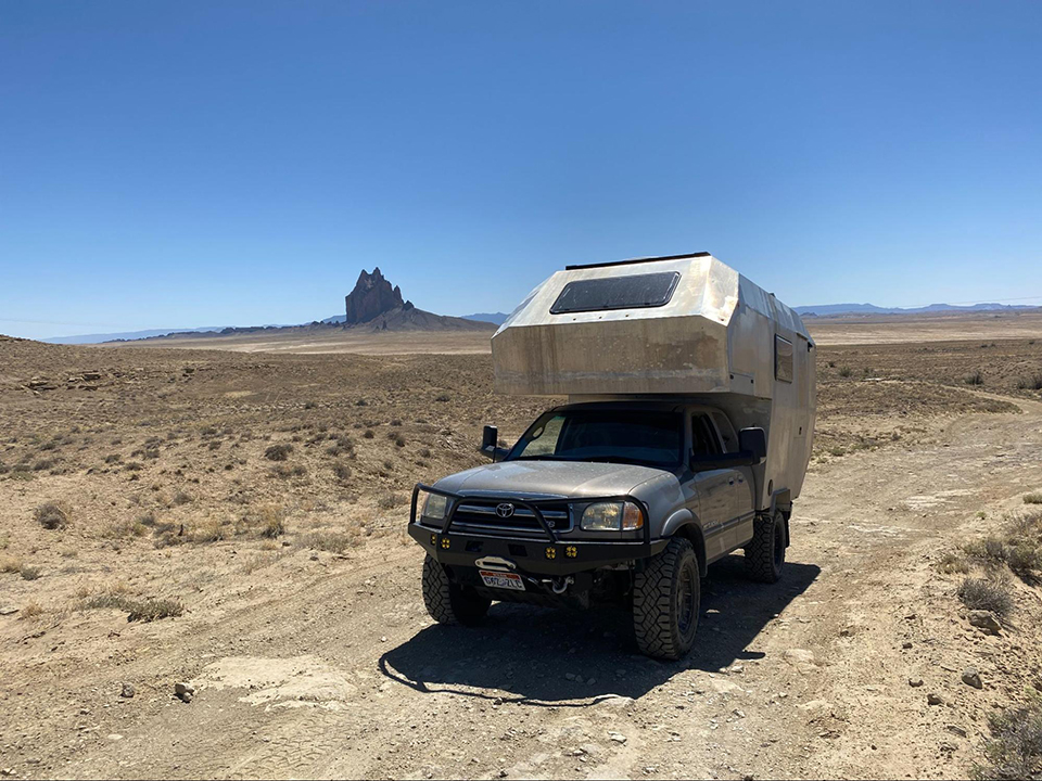 The camper in New Mexico