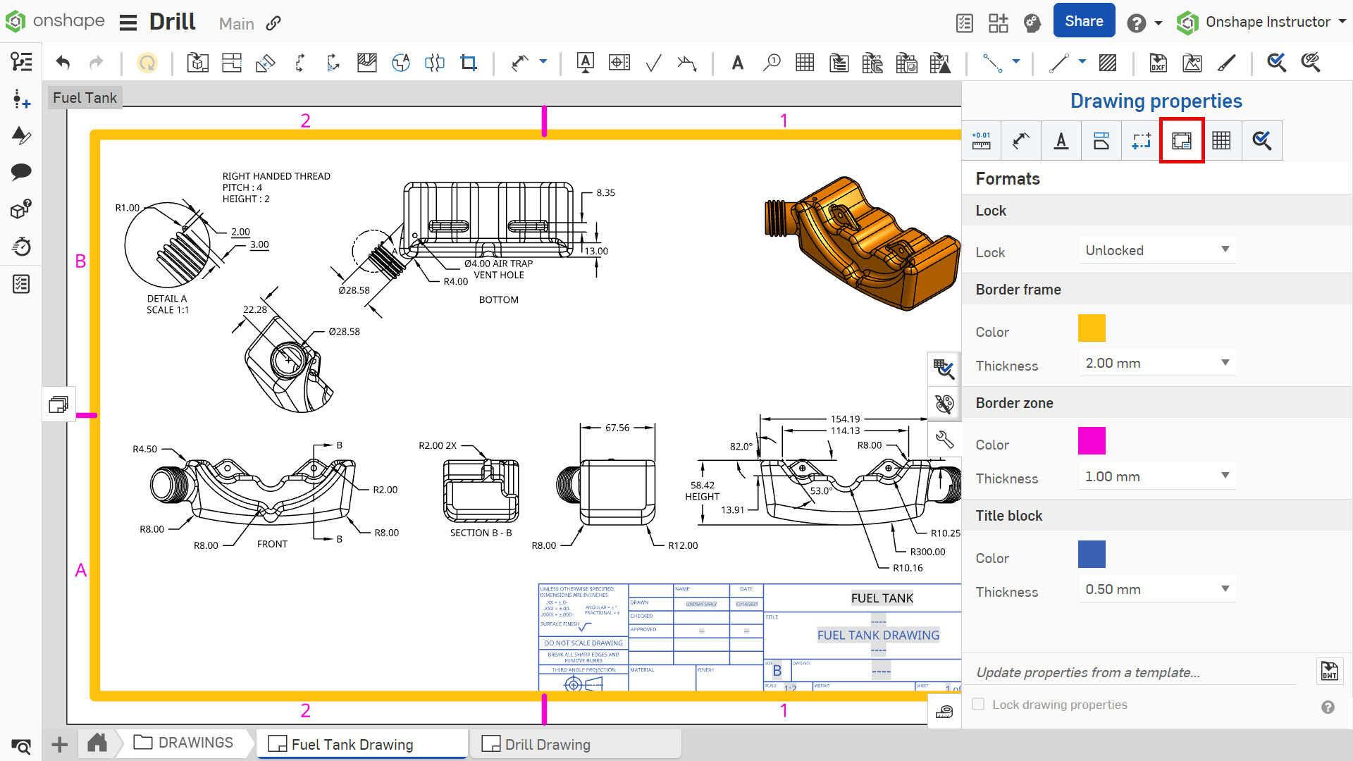 Drawing properties