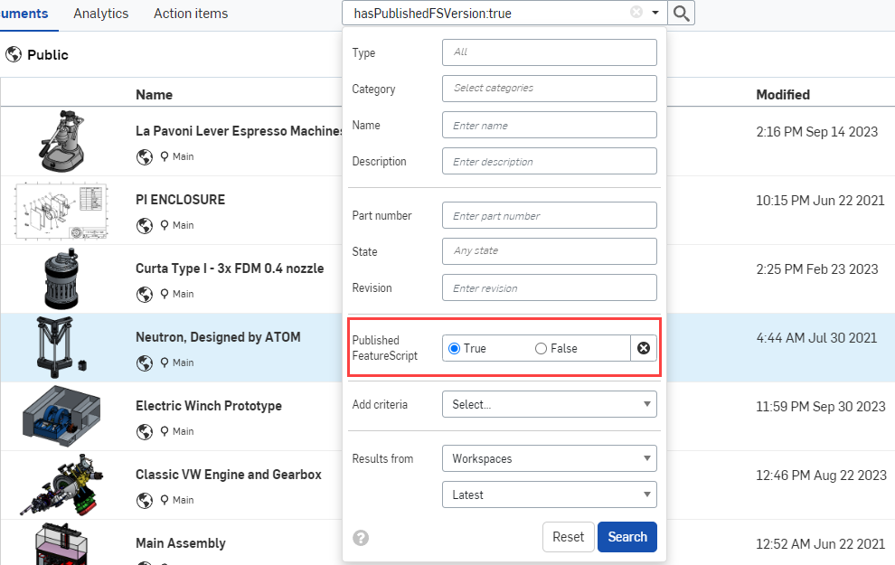 custom features in Onshape