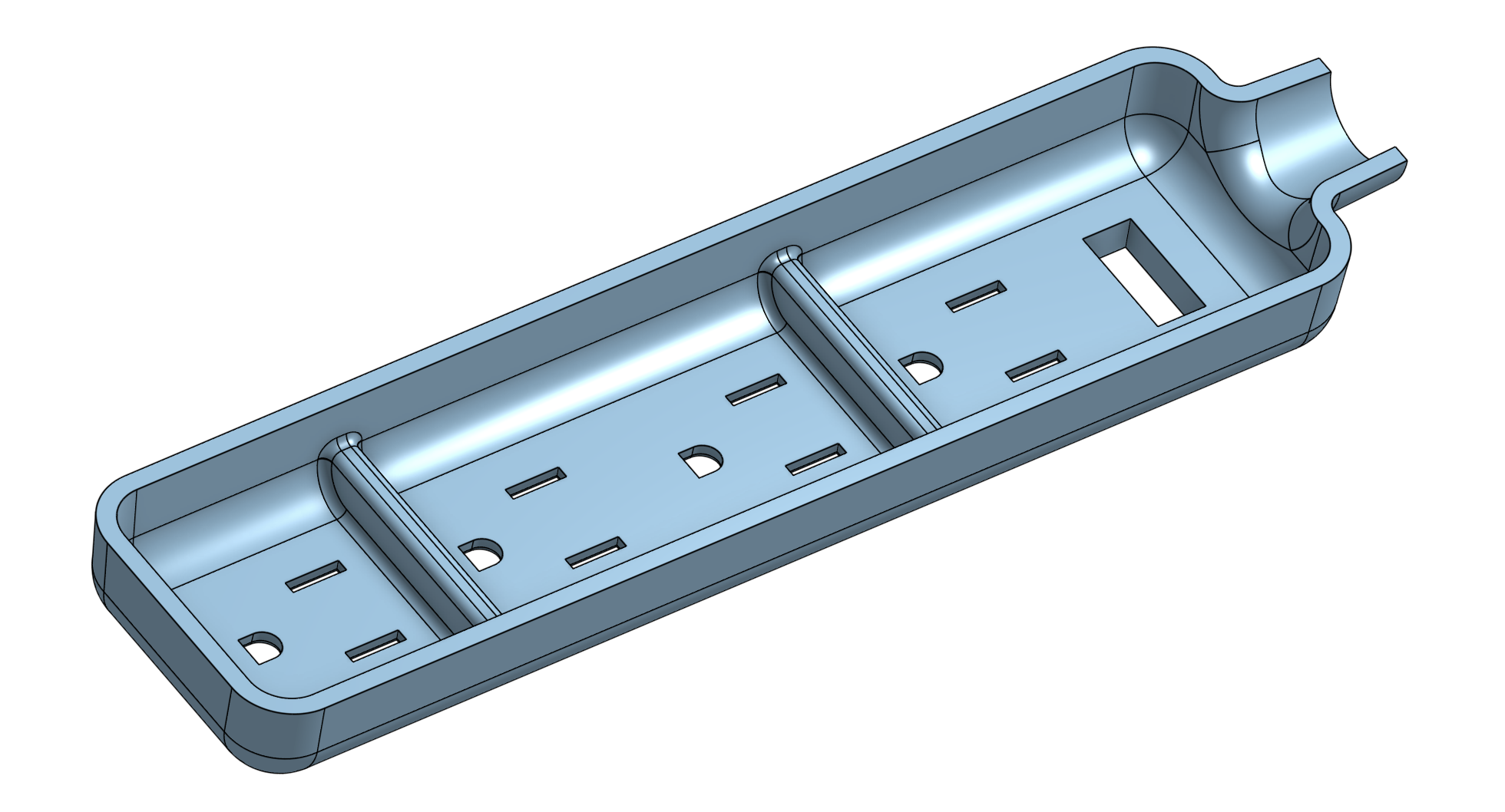 power strip designed in CAD