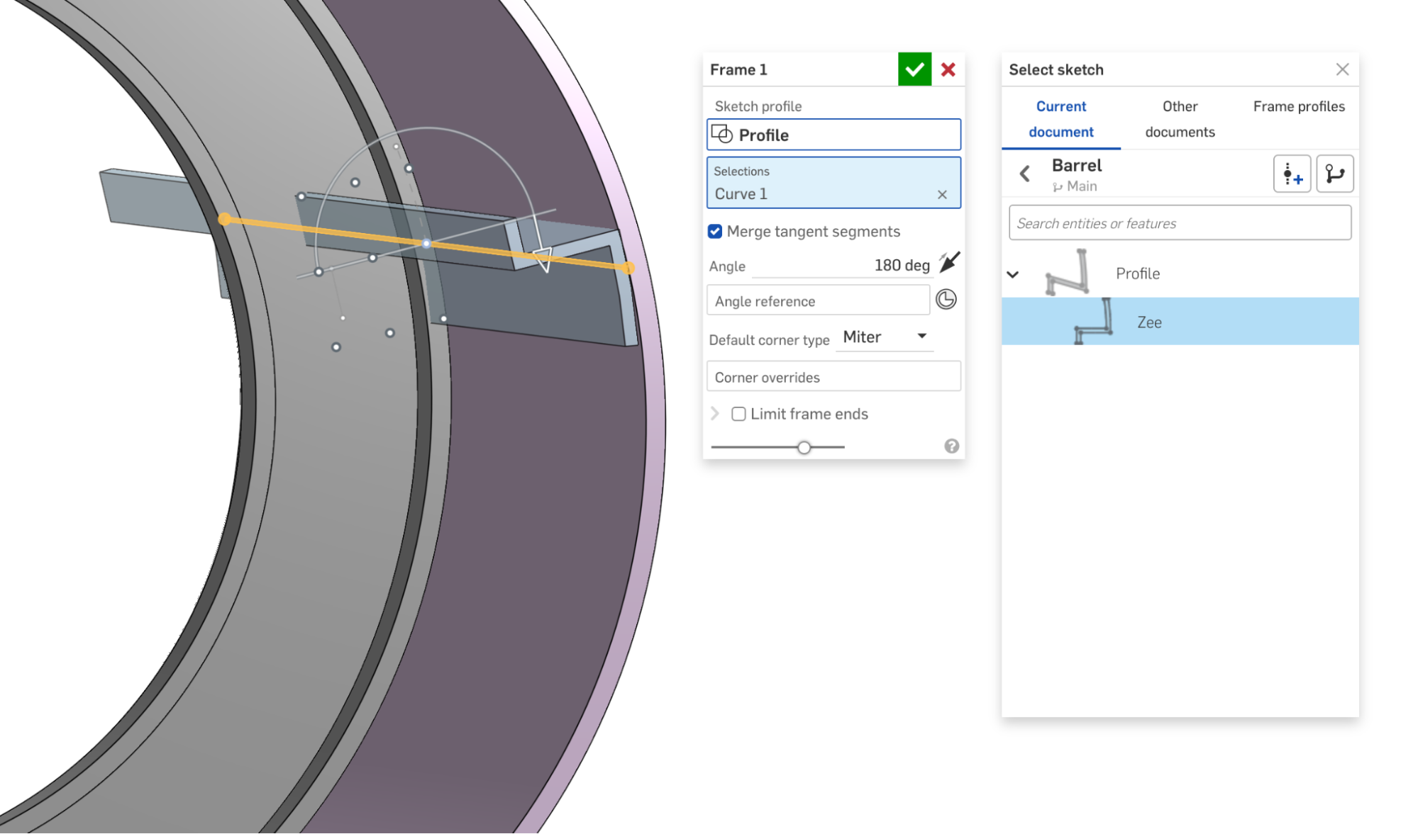 Custom Frame Profile Libraries - Onshape