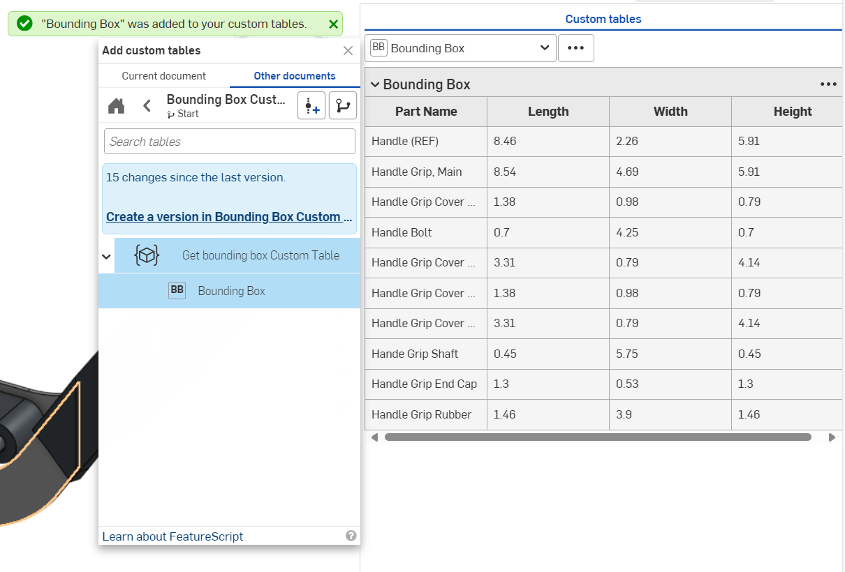 Add custom tables